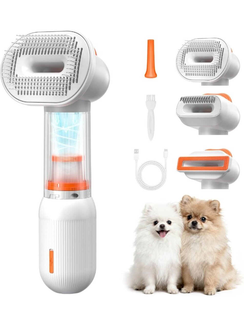 Mess-Free Dog Shedding Brush | Vacuum Grooming Tool for Easy Pet Care